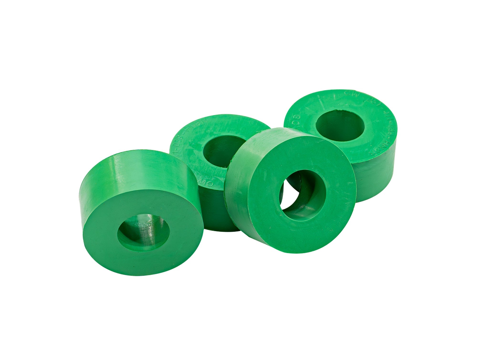 GoWesty Vanagon front sway bar bushing bundle with four black rubber bushings for suspension stability.