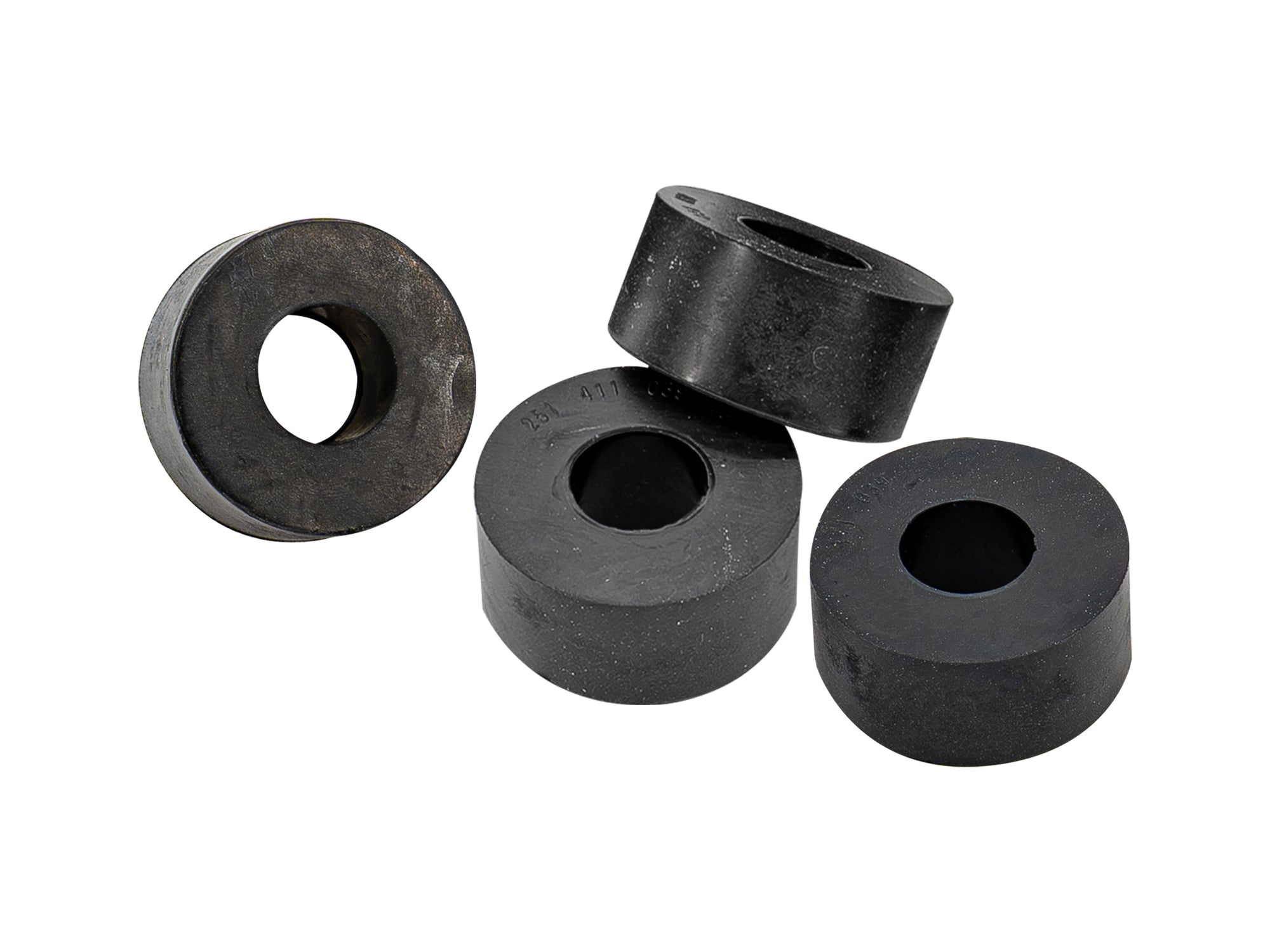 GoWesty Vanagon front sway bar bushing bundle with black rubber bushings and metal brackets for suspension upgrade.