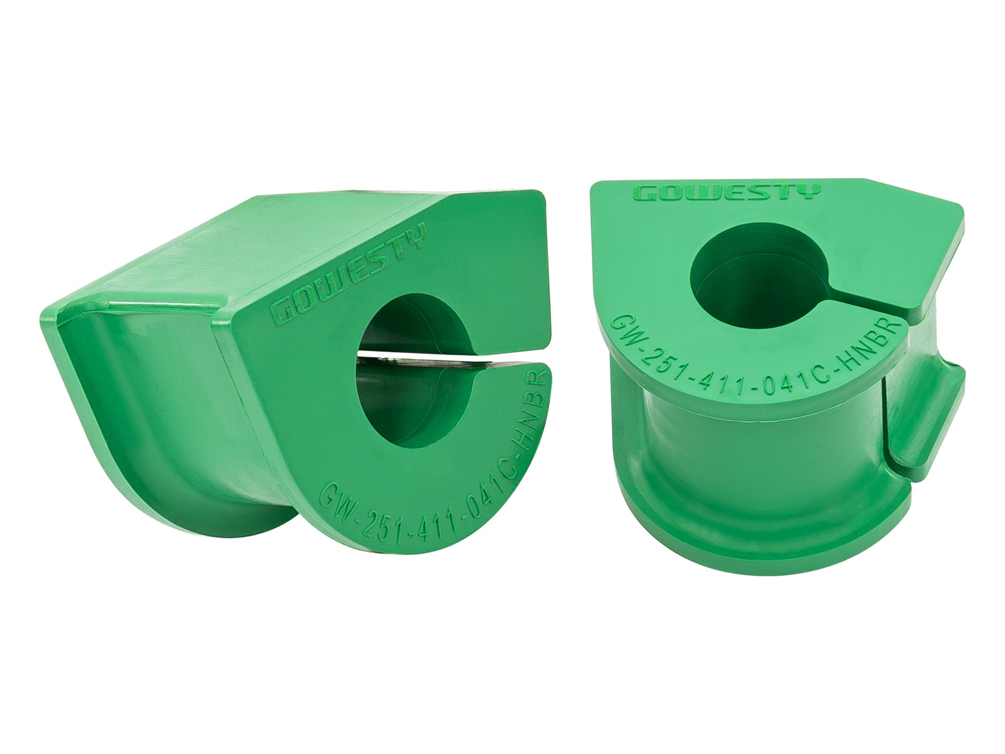 GoWesty Vanagon front sway bar bushing bundle with black rubber bushings for improved suspension stability.