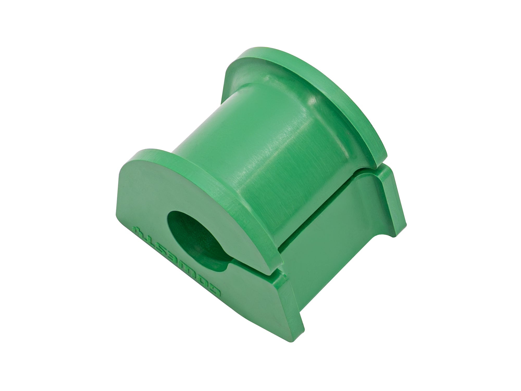 GoWesty Vanagon front sway bar bushing bundle with black rubber bushings, detailed view of the suspension component.