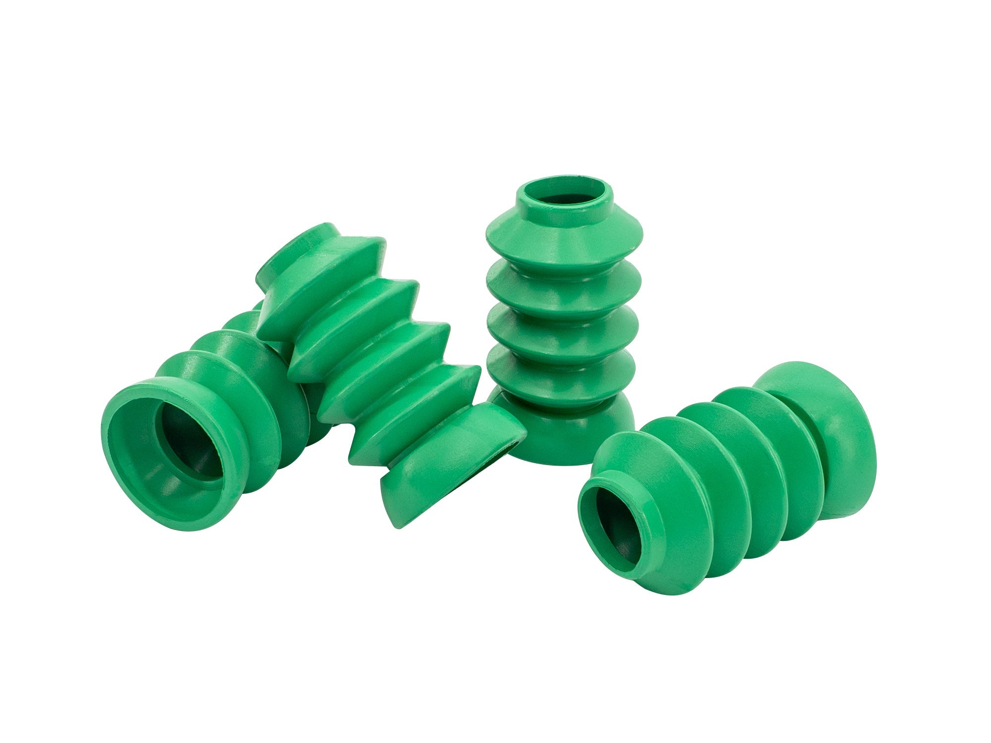 GoWesty Vanagon shift rod bushing and boot bundle with Teflon and DuroGreen materials, showing close-up of bushings and boot components.
