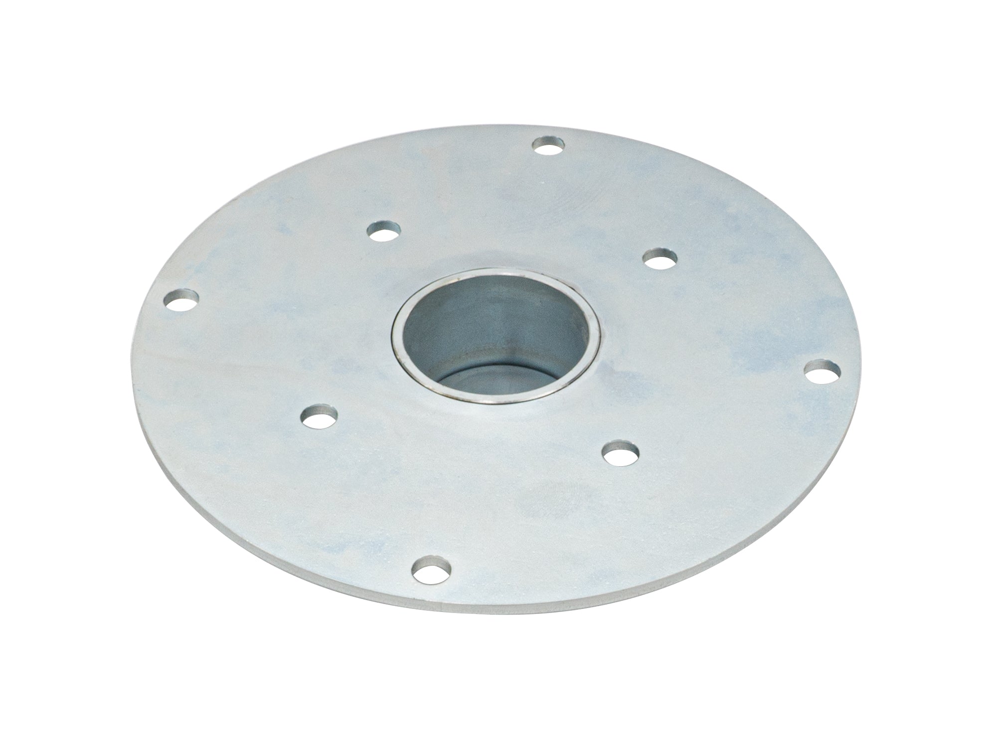 GoWesty spring plate for trailing arm on Vanagon, showing the mechanical part with mounting details.