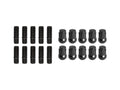 Front wheel stud conversion kit for 2WD Vanagon and Eurovan by GoWesty, showing assembled studs and hardware.