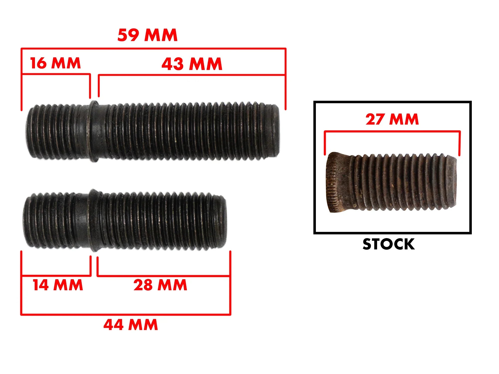 Threaded Wheel Stud Set (Front) [2WD Vanagon/Eurovan] - OVERLANDERS Outfitter