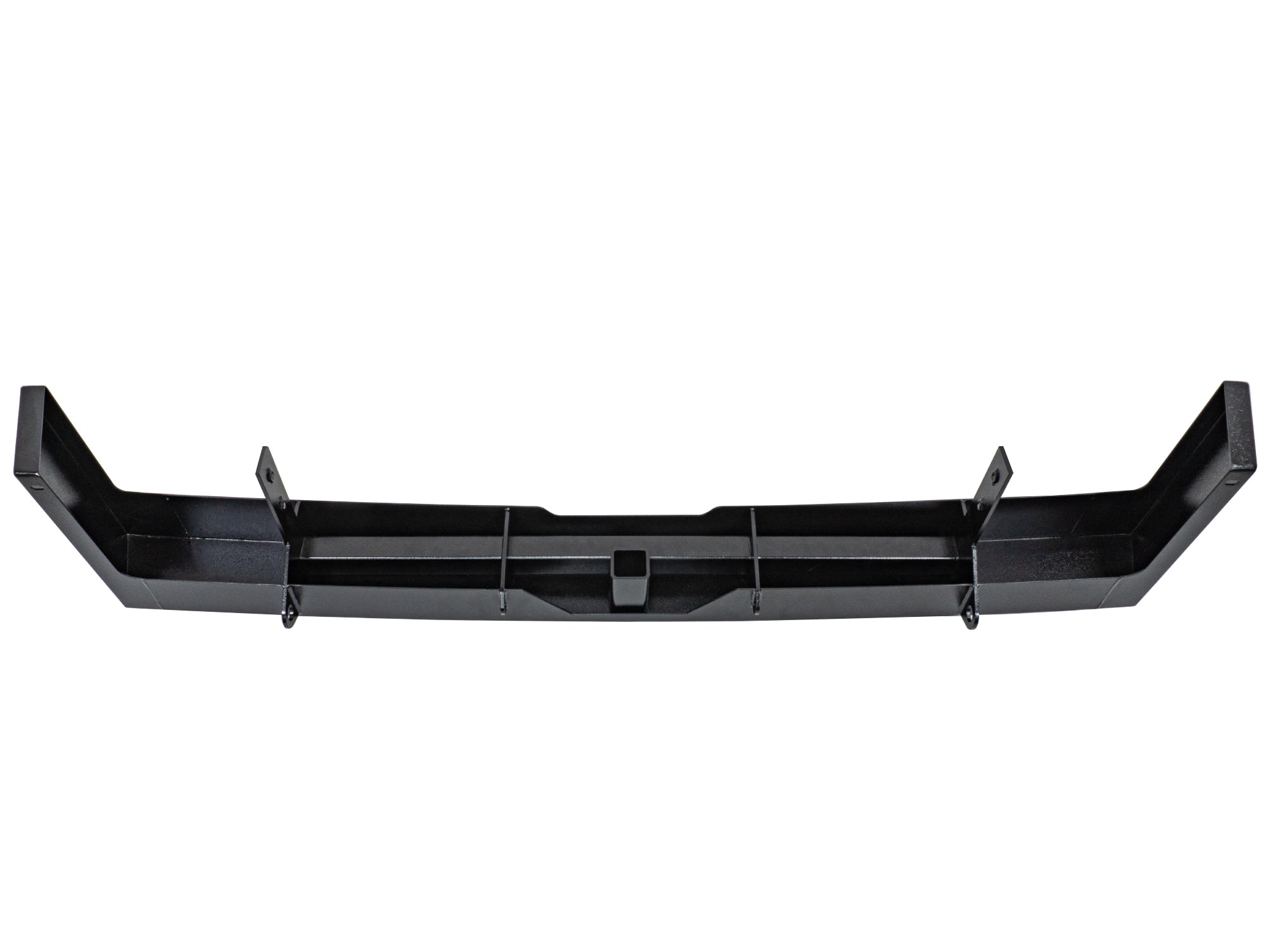 GoWesty steel rear bumper with hitch for 1980-1991 Vanagon, durable and custom-fit Vanagon part with a sleek design.