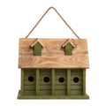Green Wood Garden Bird House with 1 Compartment and 4 Holes - OVERLANDERS Outfitter