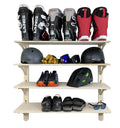 Rado Racks Gear Station storage shelf featuring a robust ski boot rack for organized winter sports gear.