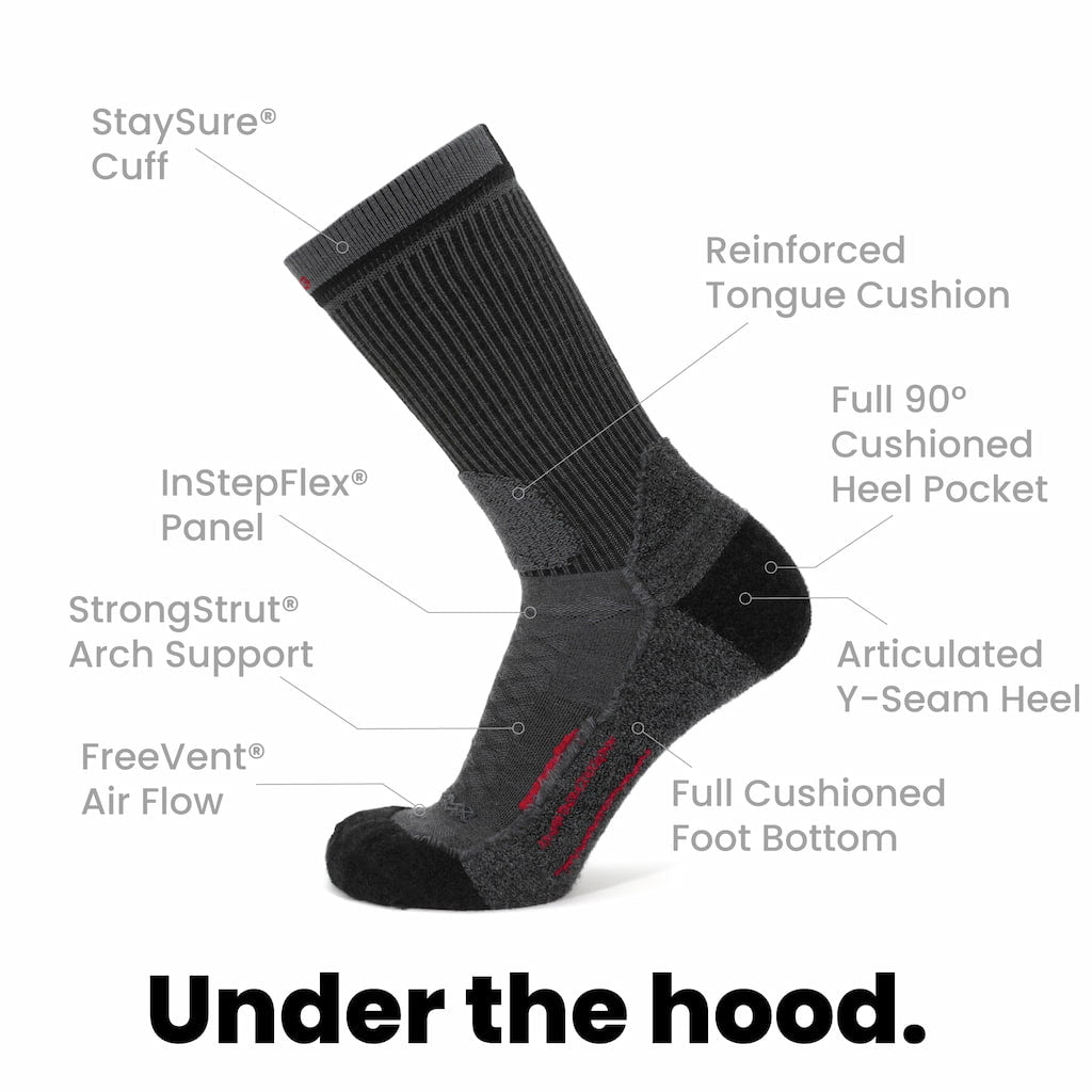 3 Pack Graphite - Hike Crew Midweight Merino Wool Sock - OVERLANDERS Outfitter