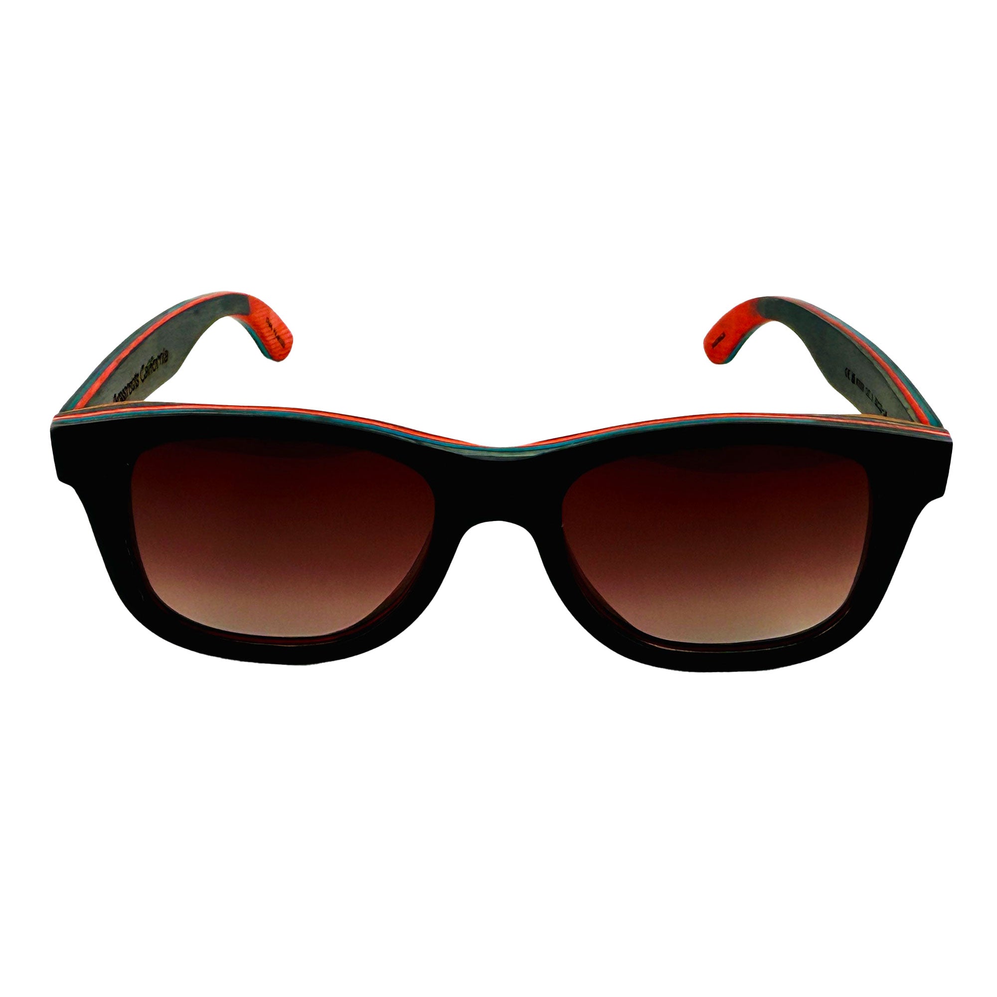 Black Jerry Garcia The Traveler sunglasses by Grassroots California with rose-tinted lenses, stylish accessory for music fans.