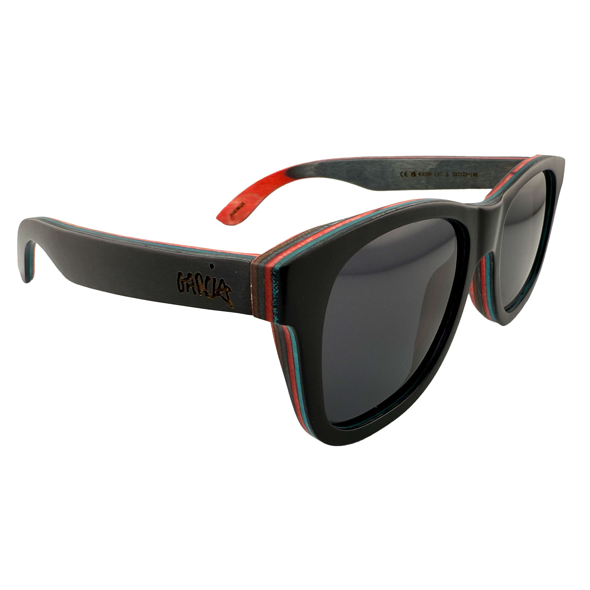 TMBR Jerry Garcia The Traveler black accessory with black sunglasses by Grassroots California, featuring detailed design elements.