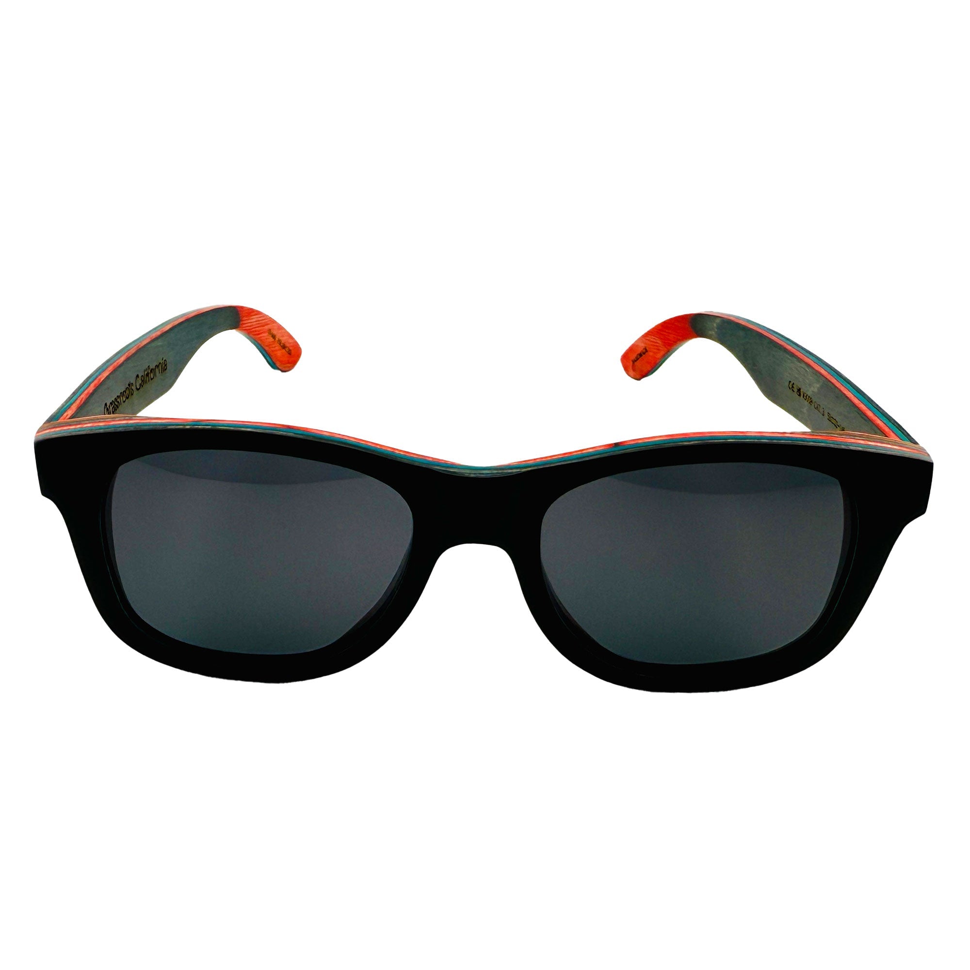 Grassroots California TMBR Jerry Garcia The Traveler accessory with black sunglasses and black strap, featuring colorful design details.