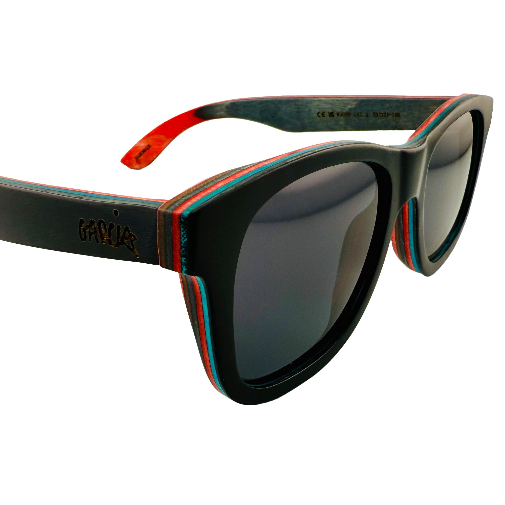 Grassroots California TMBR Jerry Garcia The Traveler black accessory with black sunglasses, featuring artwork inspired by Jerry Garcia.