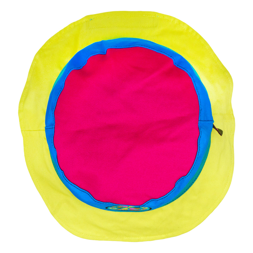 Reversible bucket hat by Grassroots California featuring vibrant Hyperpop-inspired patterns and a casual, stylish design.
