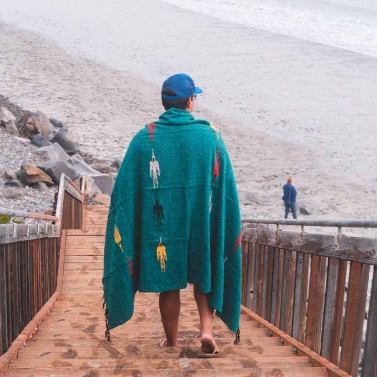 Turquoise Green Baja Thunderbird Blanket - OVERLANDERS Outfitter