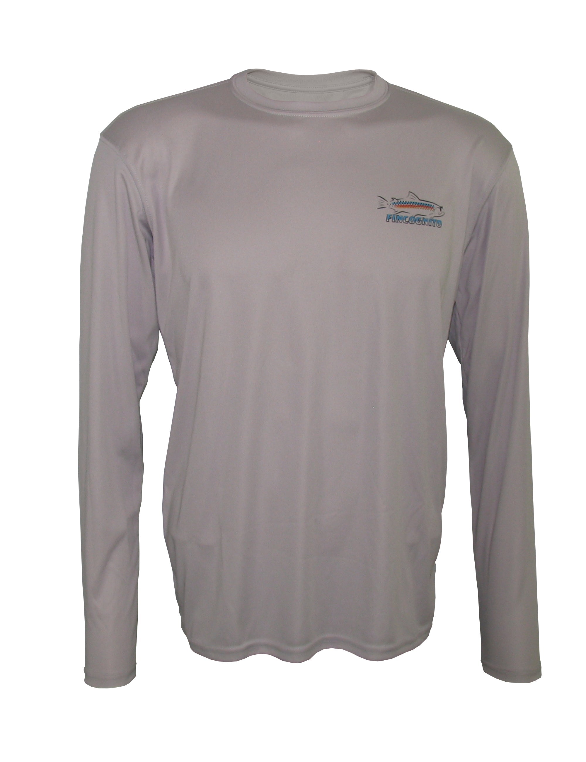 Men's Sun Protective Fishing Shirt Grey/Whiplash Rainbow Trout - OVERLANDERS Outfitter