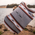 Grey Baja Mexican Diamond Yoga Blanket - OVERLANDERS Outfitter