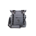 Grey waterproof floating tote cooler by Dry Pocket, auto-sealing tote cooler with secure closure and durable design.