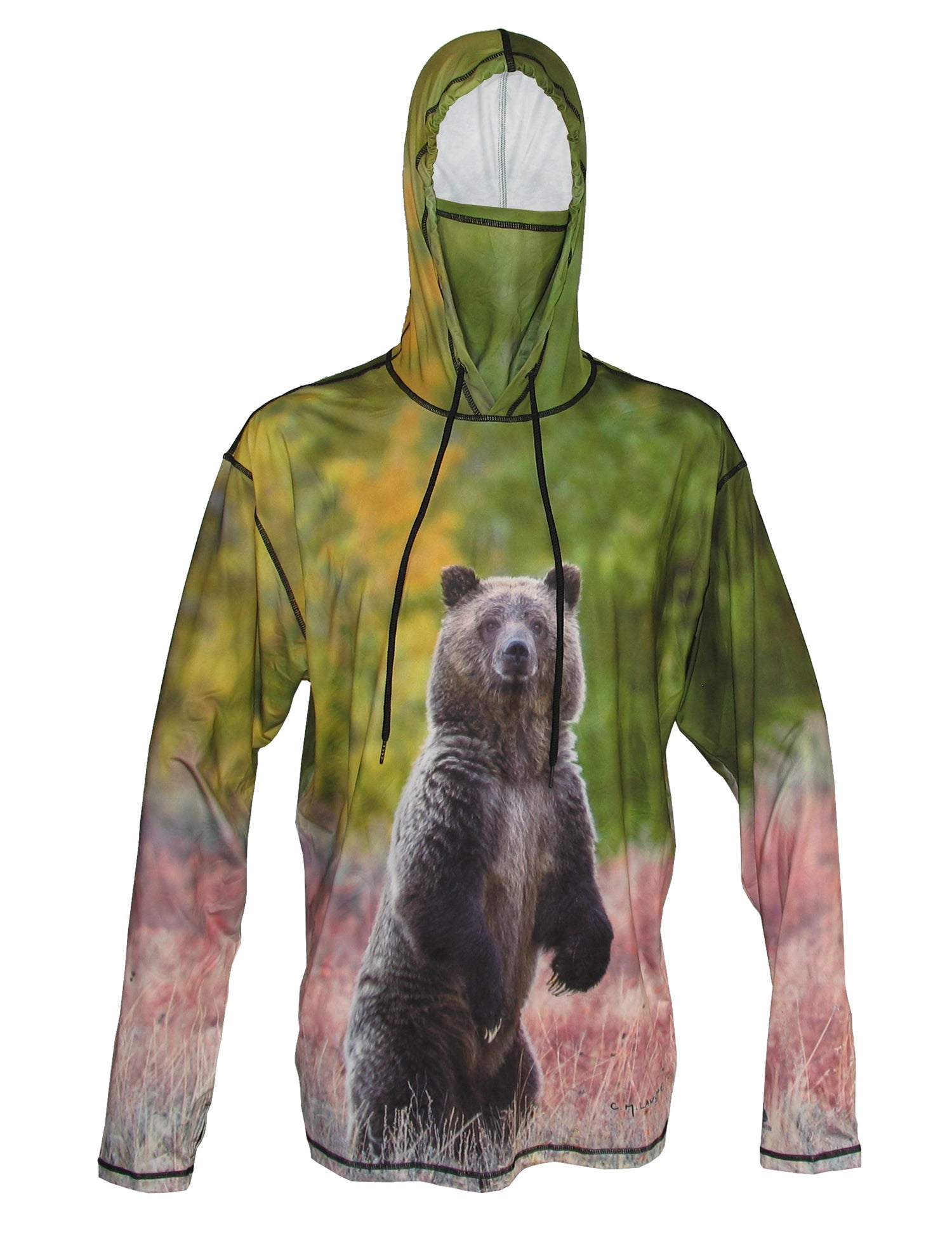 Grizzly Bear Sun Protective Wildlife Graphic Hoodie - OVERLANDERS Outfitter
