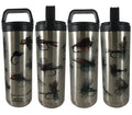 Stainless steel 20 oz. Bunch of Flies Hot/Cold Beverage Bottle by Cognito Brands, Inc., with a colorful fly design on the surface.