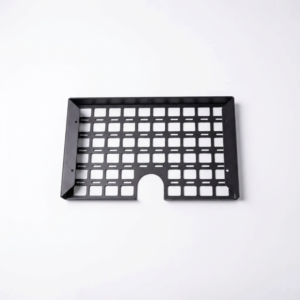 Passenger side undercabinet shelf by Canyon Adventure Vans, made in Utah, designed for Storyteller camper van interior.
