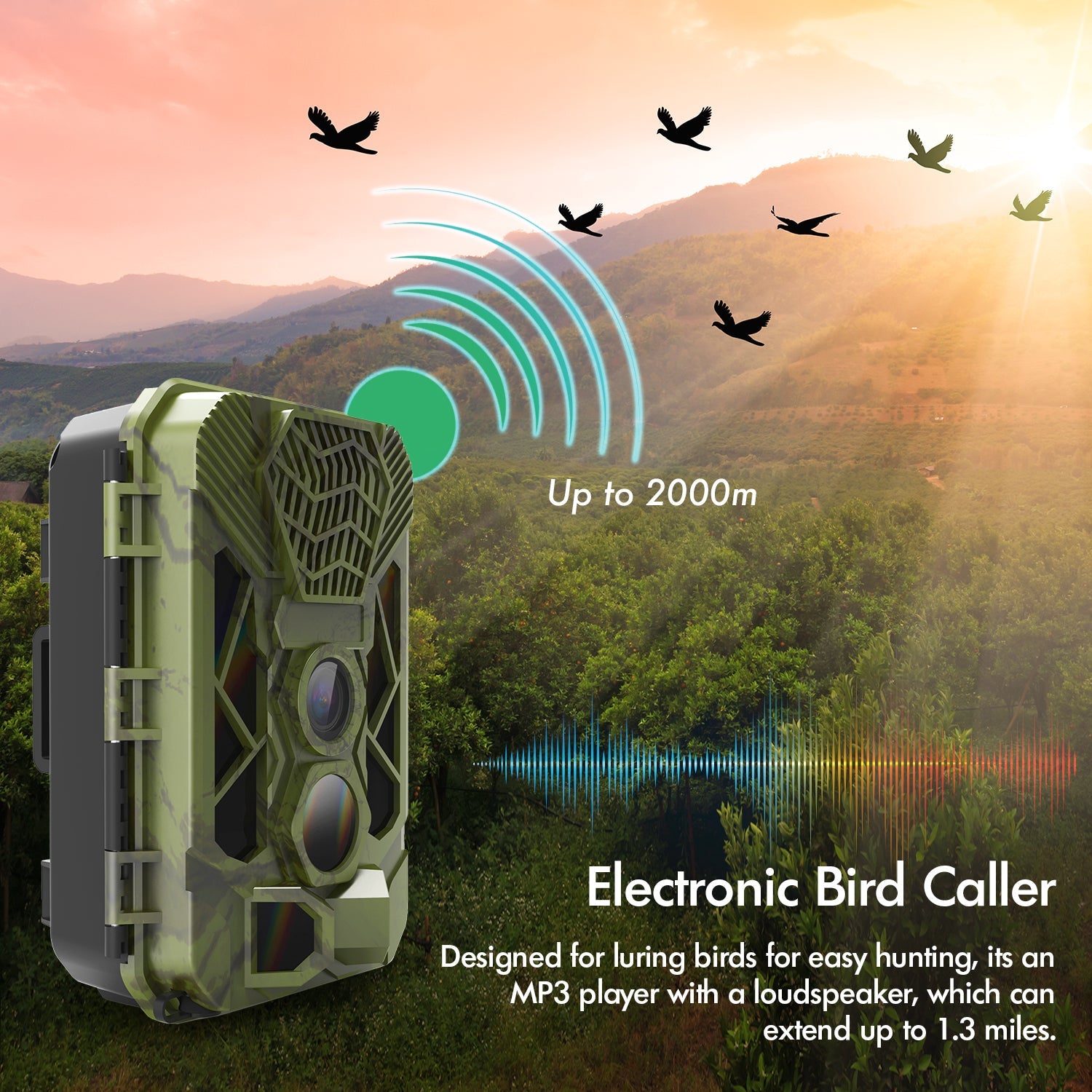 Rexing H3 Electronic Animal Caller Trail Cam 2.7K Video + 20MP Photo - OVERLANDERS Outfitter