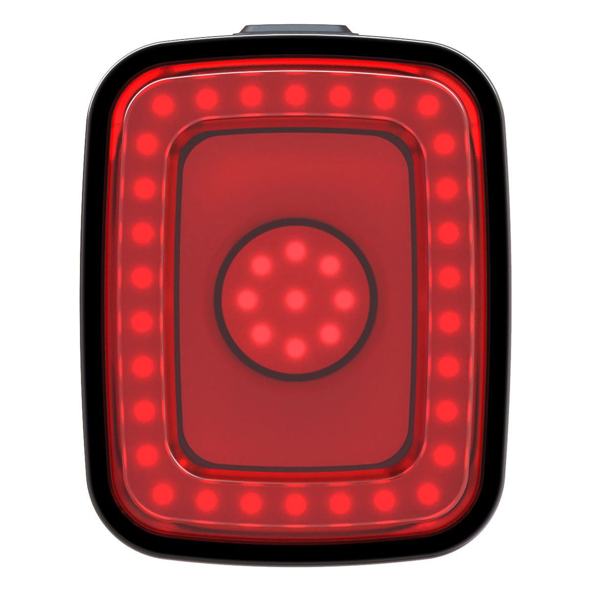ZEITBIKE Vision Pro bicycle tail light mounted on bike, showing bright red rear light and sleek design for visibility and safety.