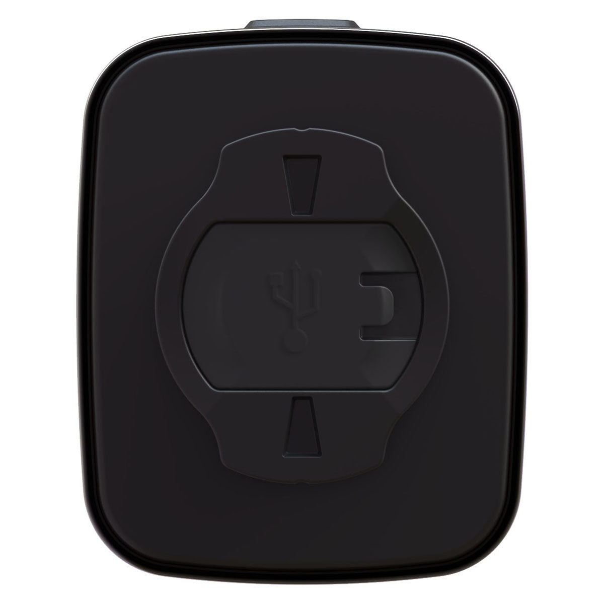ZEITBIKE Vision Pro bicycle tail light mounted on a bike, showing bright red LED light for enhanced visibility and safety.