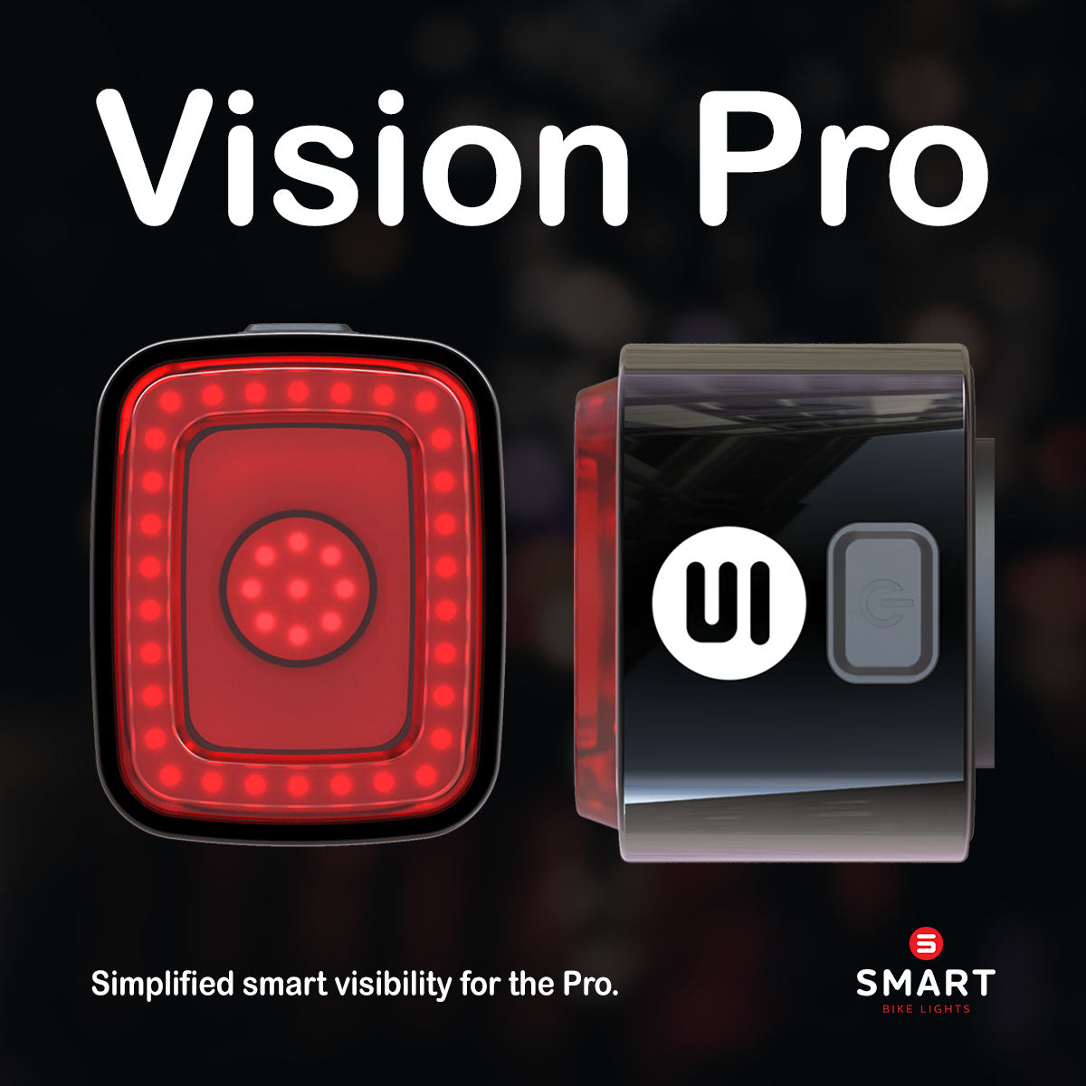 ZEITBIKE Vision Pro bicycle tail light mounted on bike, showcasing bright LED illumination and sleek design for safety.