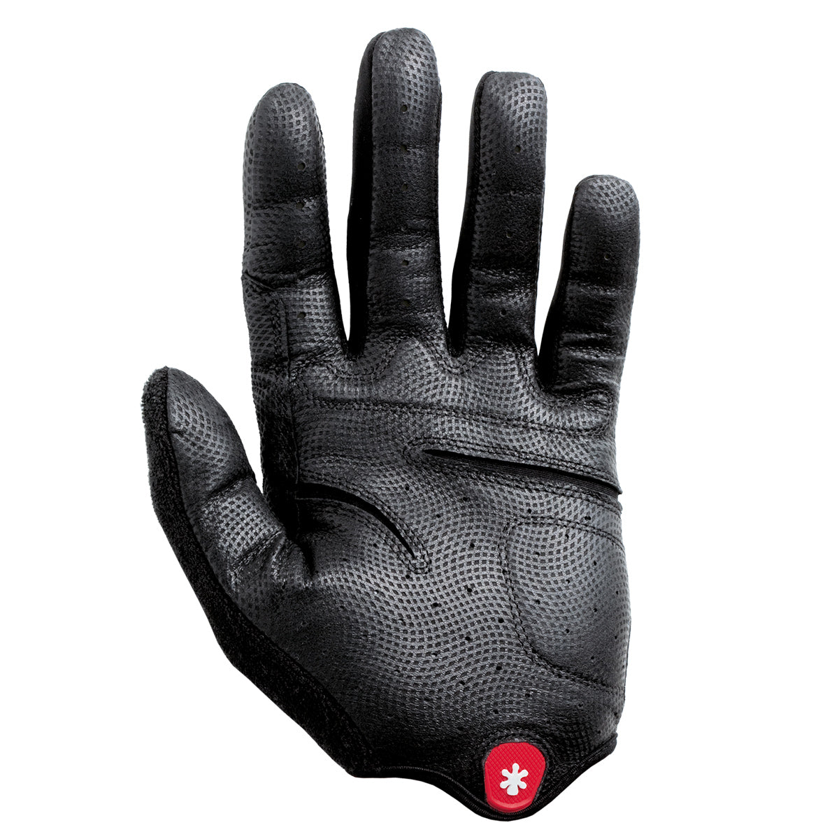 Black HIRZL Tour FF 1.0 leather bike gloves by ZEITBIKE, showing the palm grip and sleek design on a white background.