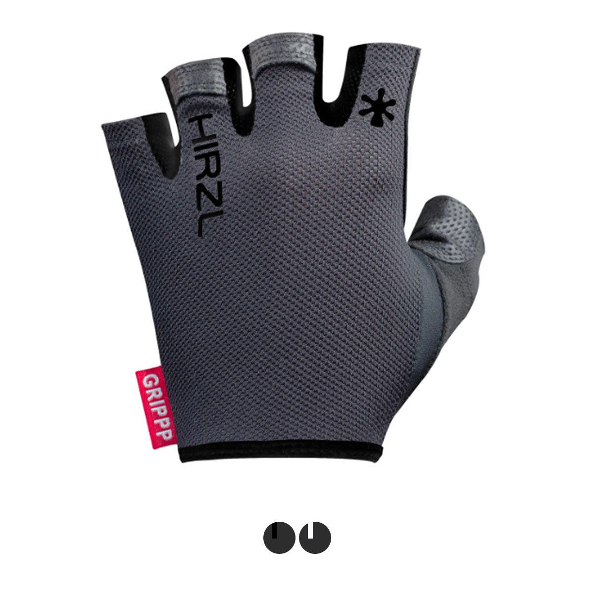 Black HIRZL Grippp Light SF bike gloves by ZEITBIKE with padded palms and breathable fabric, designed for cycling comfort and grip.