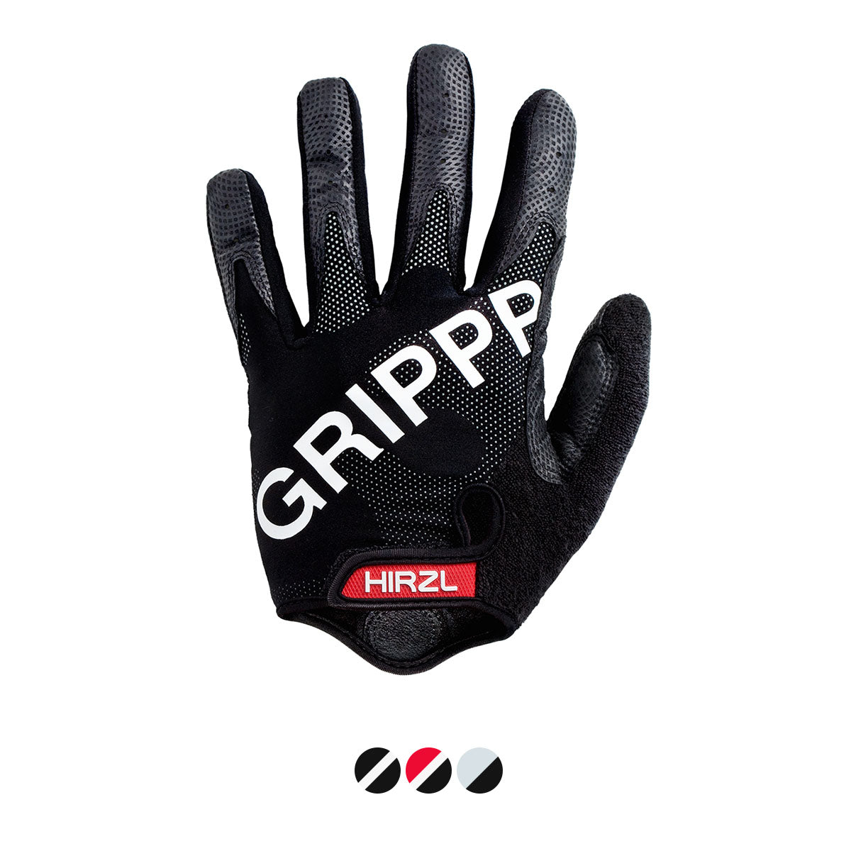 ZEITBIKE HIRZL Tour FF 1.0 leather bike gloves with black design, padded palms, and secure wrist closure.