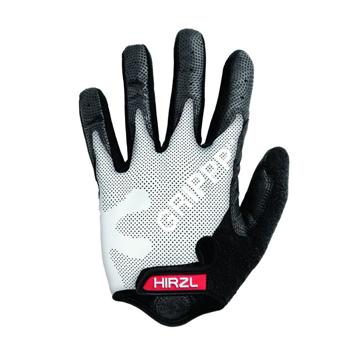 ZEITBIKE HIRZL Tour FF 1.0 leather bike gloves in white, showing the durable design and snug fit for cycling comfort.