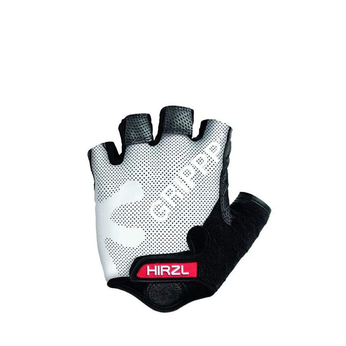 ZEITBIKE HIRZL Tour SF 1.0 leather bike gloves in white, showcasing padded palms and durable finger protection for cycling.