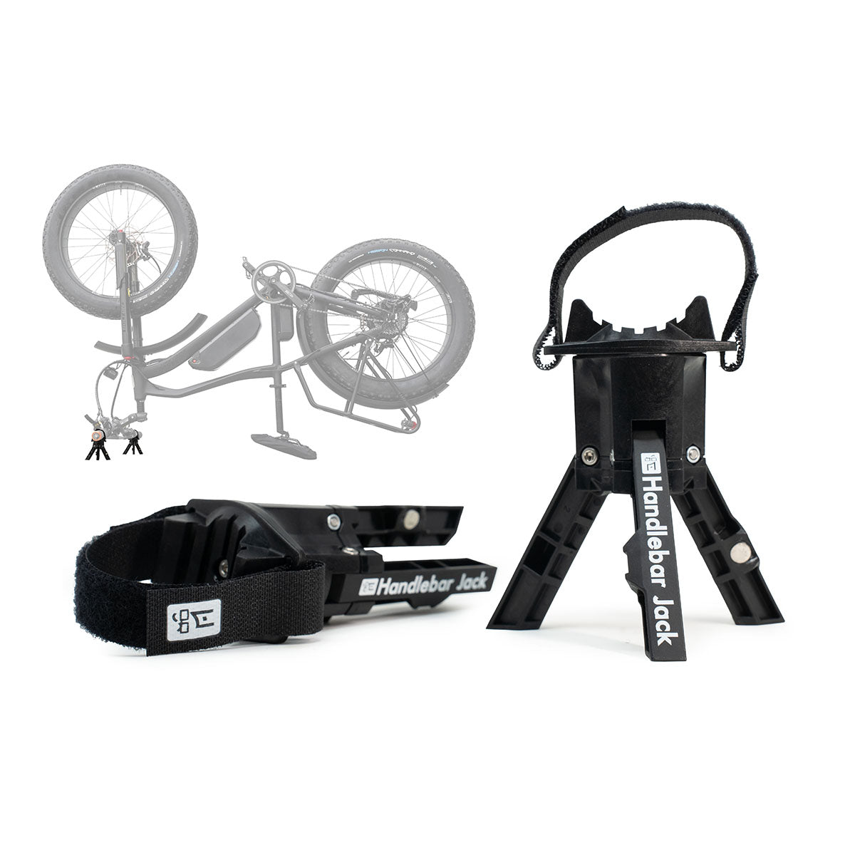 ZEITBIKE Handlebar Jack V3 Mega Bundle with saddle jack and tool pack, bike repair stand for easy bicycle maintenance.