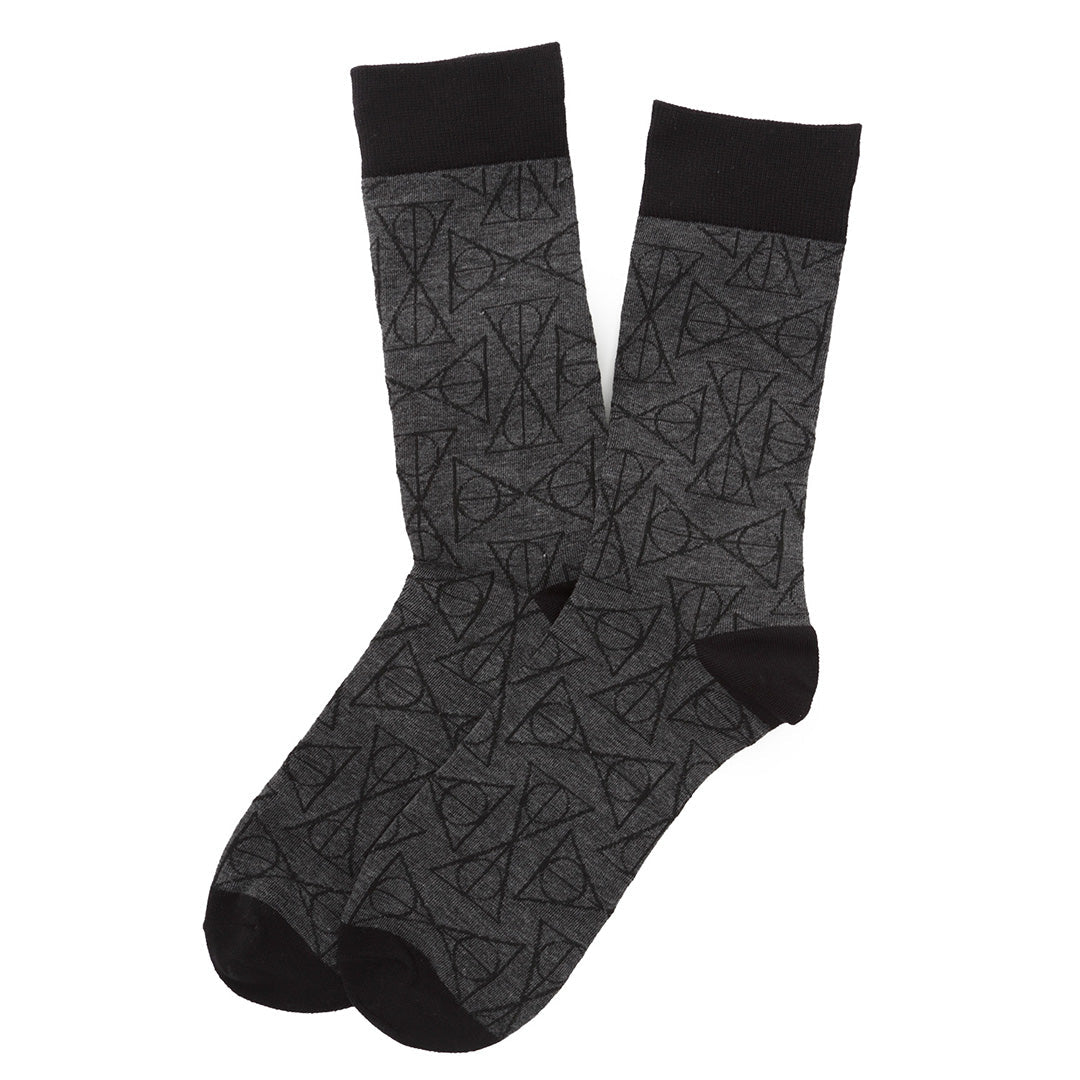 Harry Potter Deathly Hallows Black Men's Socks - OVERLANDERS Outfitter