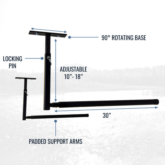 Hi-Port 2 | Adjustable Ceiling Storage Rack | Single | Holds 75 lbs - OVERLANDERS Outfitter
