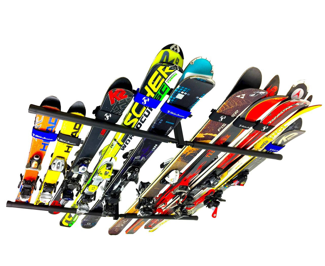 Hi-Port 2 | Ski & Snowboard Adjustable Ceiling Storage Rack | Double | Holds 150 lbs - OVERLANDERS Outfitter