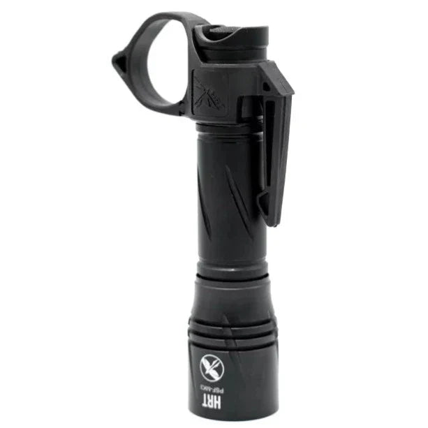 HCC Tactical AWLS Handheld Duty Light with 18650 battery, compact LED flashlight for tactical and outdoor use.