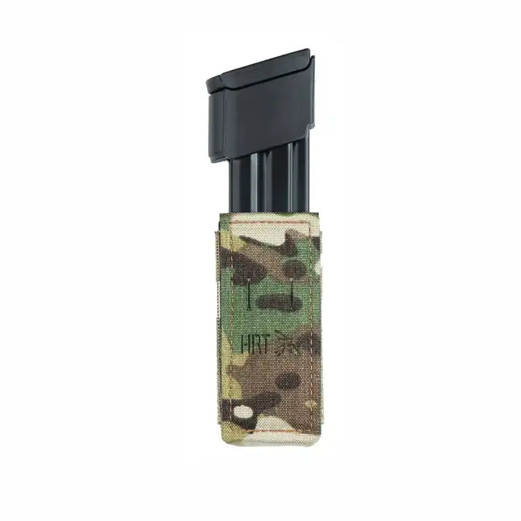Elastic tactical pistol pouch from HCC Tactical with secure fit, designed for quick access and versatile carry in tactical gear setups.