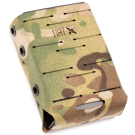 HCC Tactical ARC AR pouches in multi-cam, featuring rigid design for tactical gear storage and accessibility.