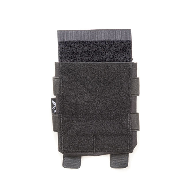 HCC Tactical Modulus Open Top Pouch in black, showcasing a versatile tactical gear design for easy access and storage.