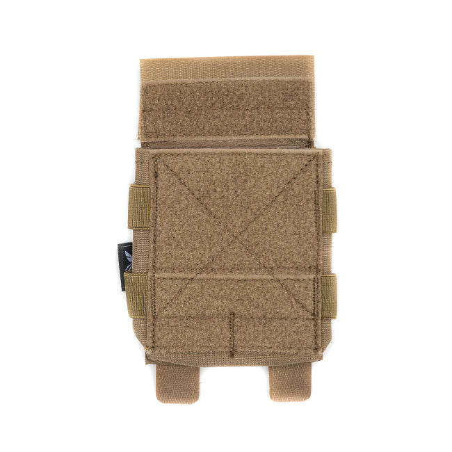 HCC Tactical Modulus Open Top Pouch in Coyote Brown, showcasing durable fabric and open design for easy access.