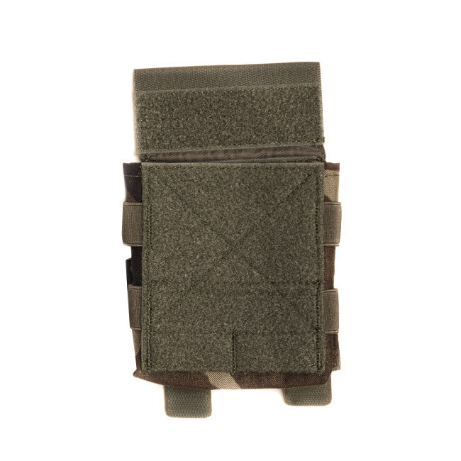 HCC Tactical Modulus Open Top Pouch in Woodland camo, featuring durable fabric and open design for easy access.