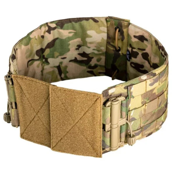HCC Tactical Quick Release Cummerbund with Duraflex buckles, showcasing tactical gear design and adjustable features.