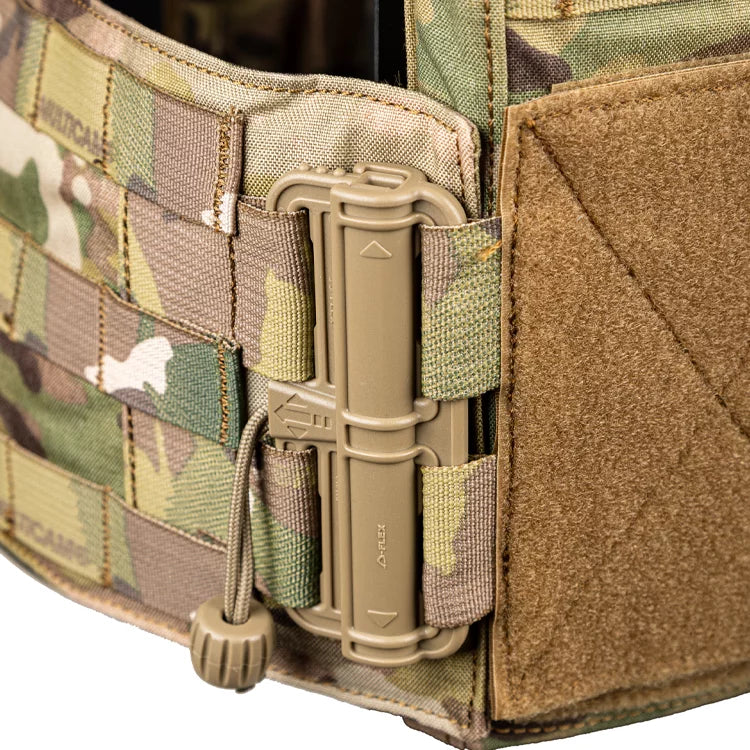 HCC Tactical Quick Release Cummerbund with Duraflex Buckles, showcasing tactical gear design and adjustable fit.