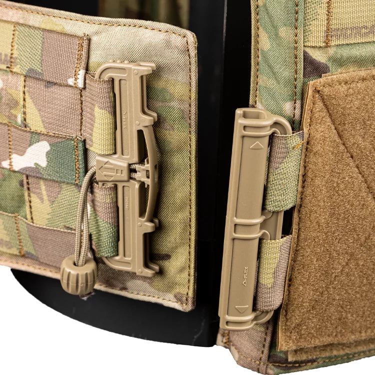 HCC Tactical Quick Release Cummerbund with Duraflex Buckles, showcasing tactical gear design and adjustable fit.