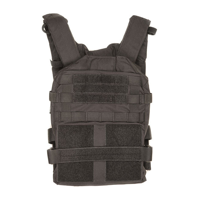 HCC Tactical RAC Plate Carrier in black, featuring adjustable straps and durable construction for tactical use.