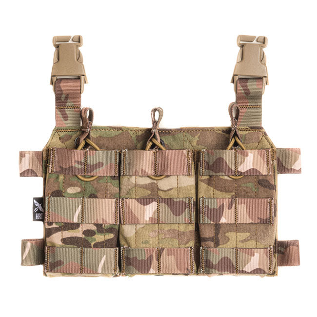 HCC Tactical Triple AR Placard in Multicam, showcasing tactical gear for carrying three AR magazines securely.