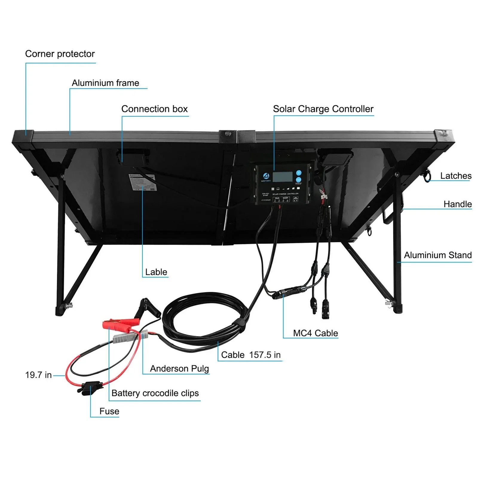 ACOPower Ptk 200W Portable Solar Panel Kit Briefcase - We The Collective