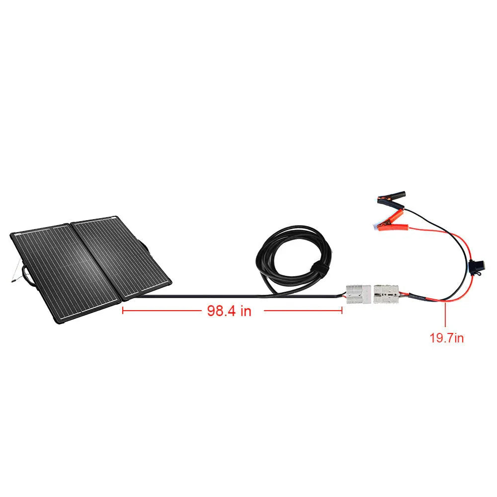 ACOPOWER Plk 120W Portable Solar Panel Kit, Lightweight Briefcase with 20A Charge Controller - We The Collective